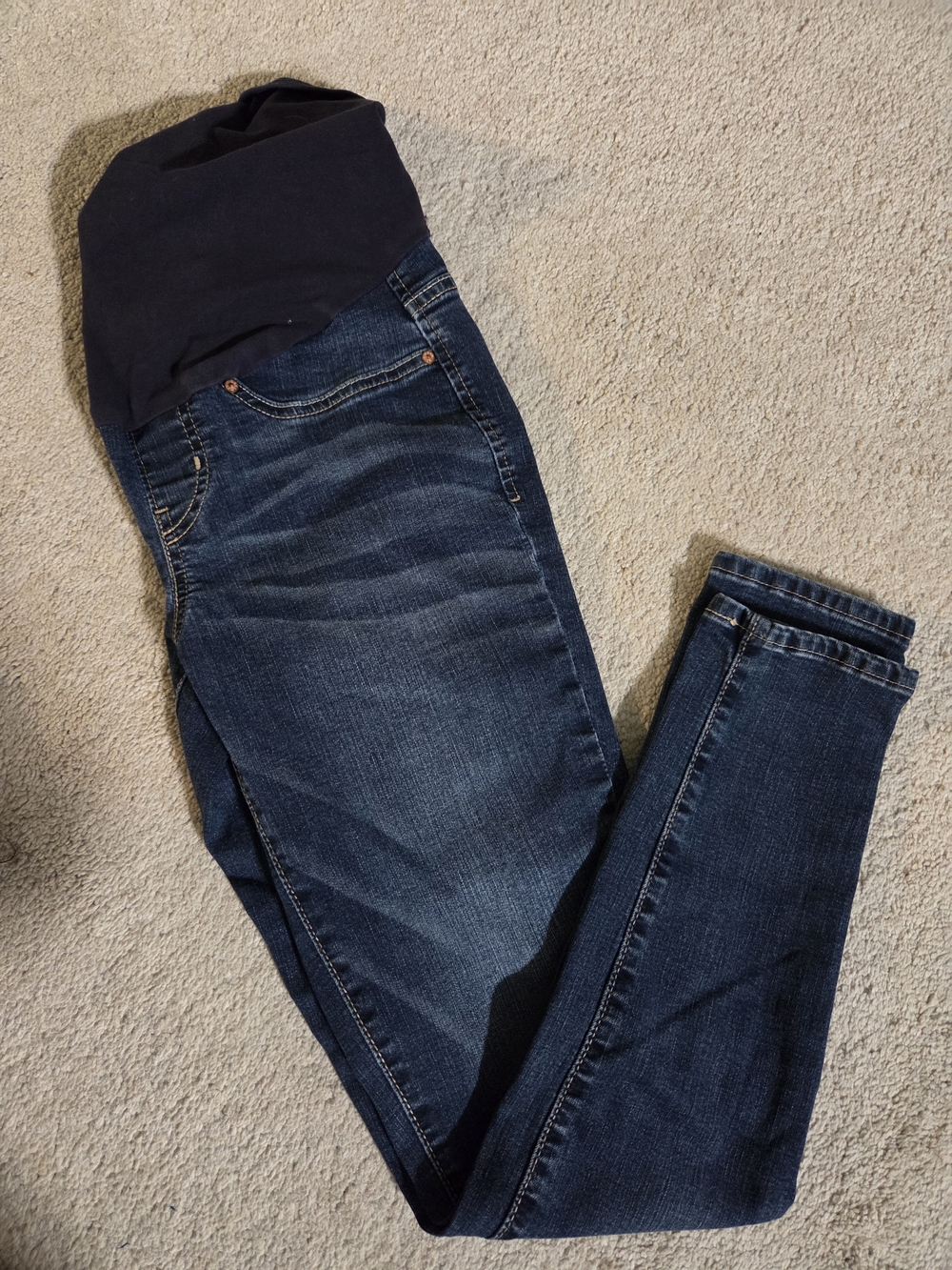 Signature by Levi Strauss Dark Blue Maternity Ankle Jeans, Size Small